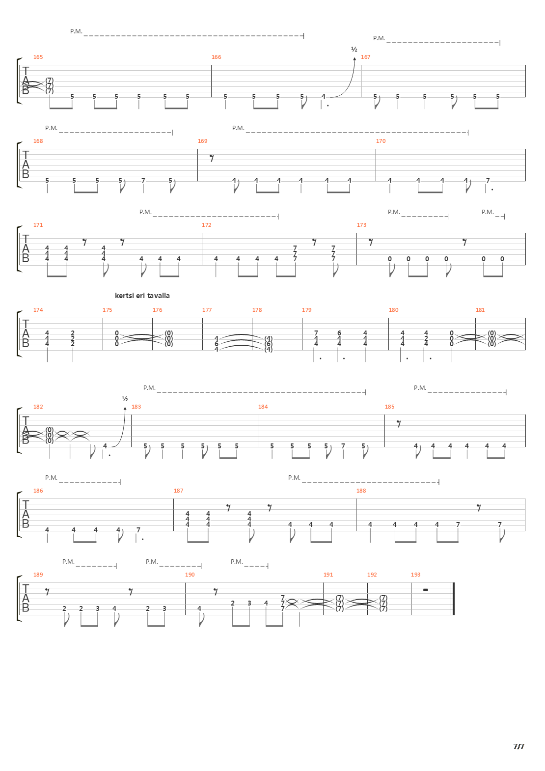 Puolikas Ihminen吉他谱