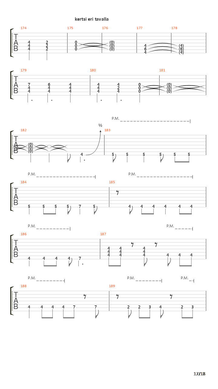 Puolikas Ihminen吉他谱