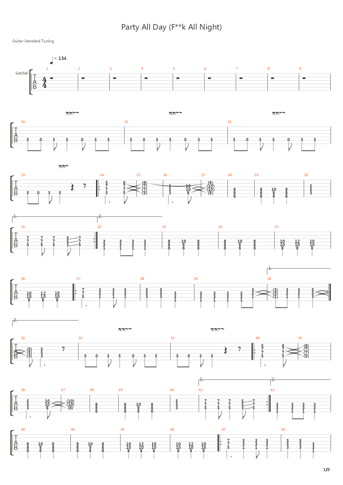 Party All Day (FK All Night)吉他谱