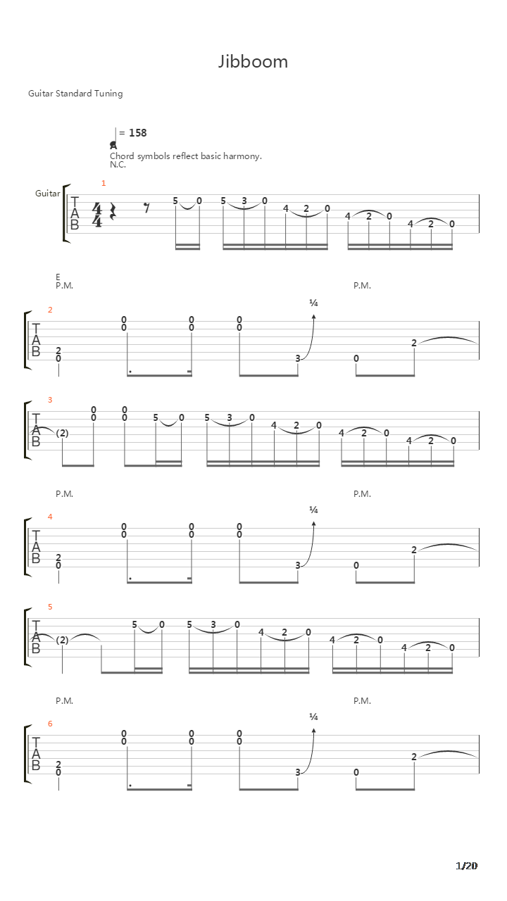 Jibboom吉他谱