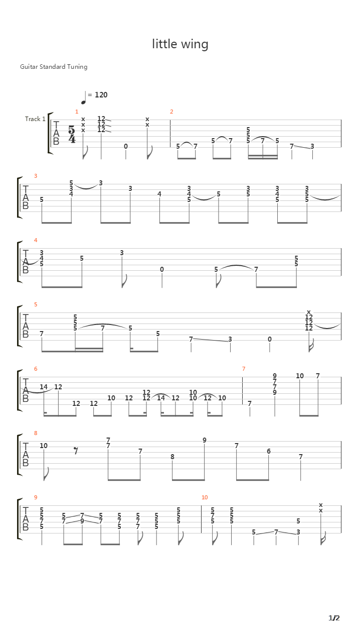 Little Wing (Astoria)吉他谱