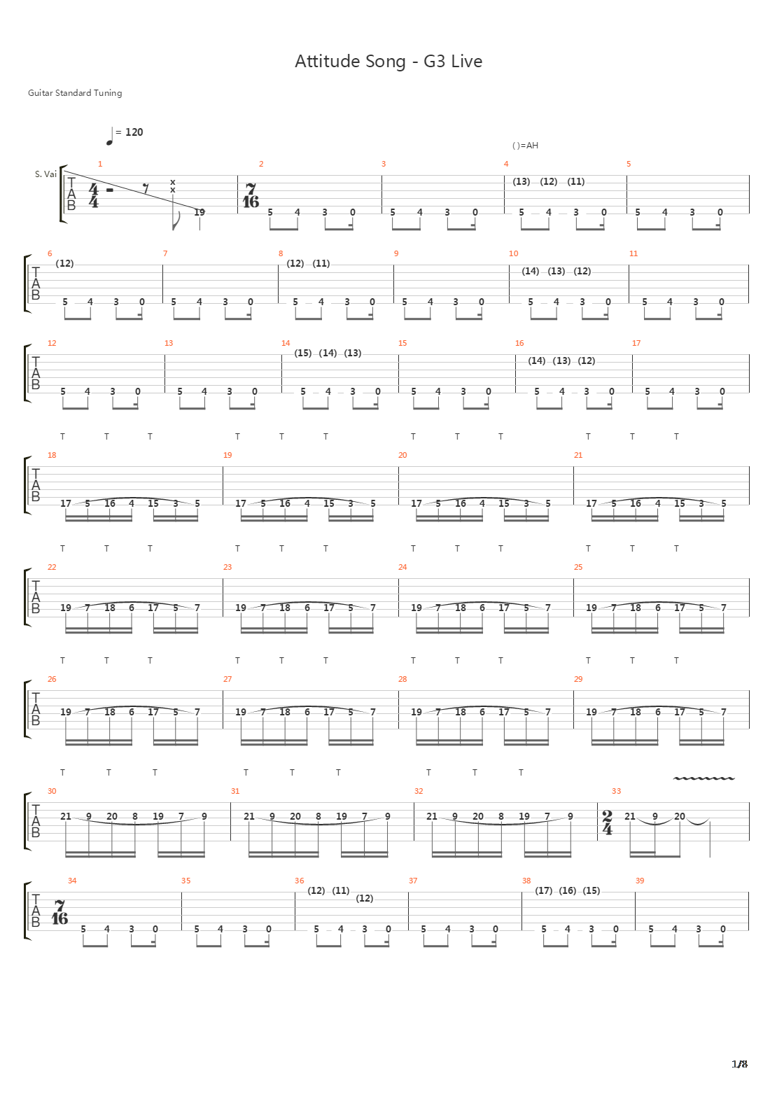 The Attitude Song (Live)吉他谱