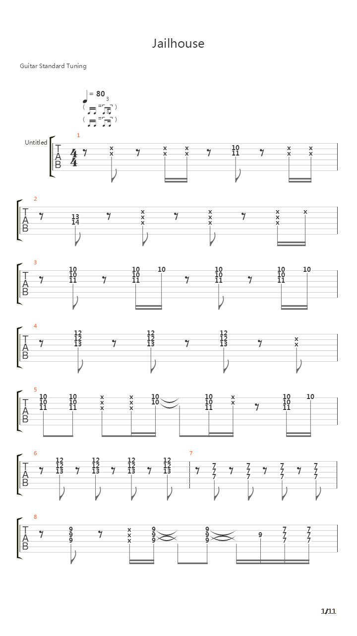 Jailhouse吉他谱
