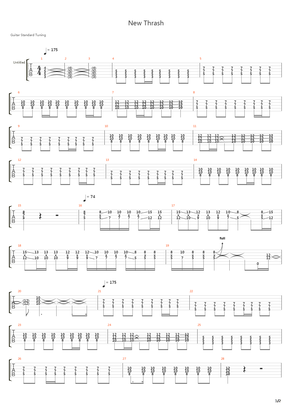 New Thrash吉他谱