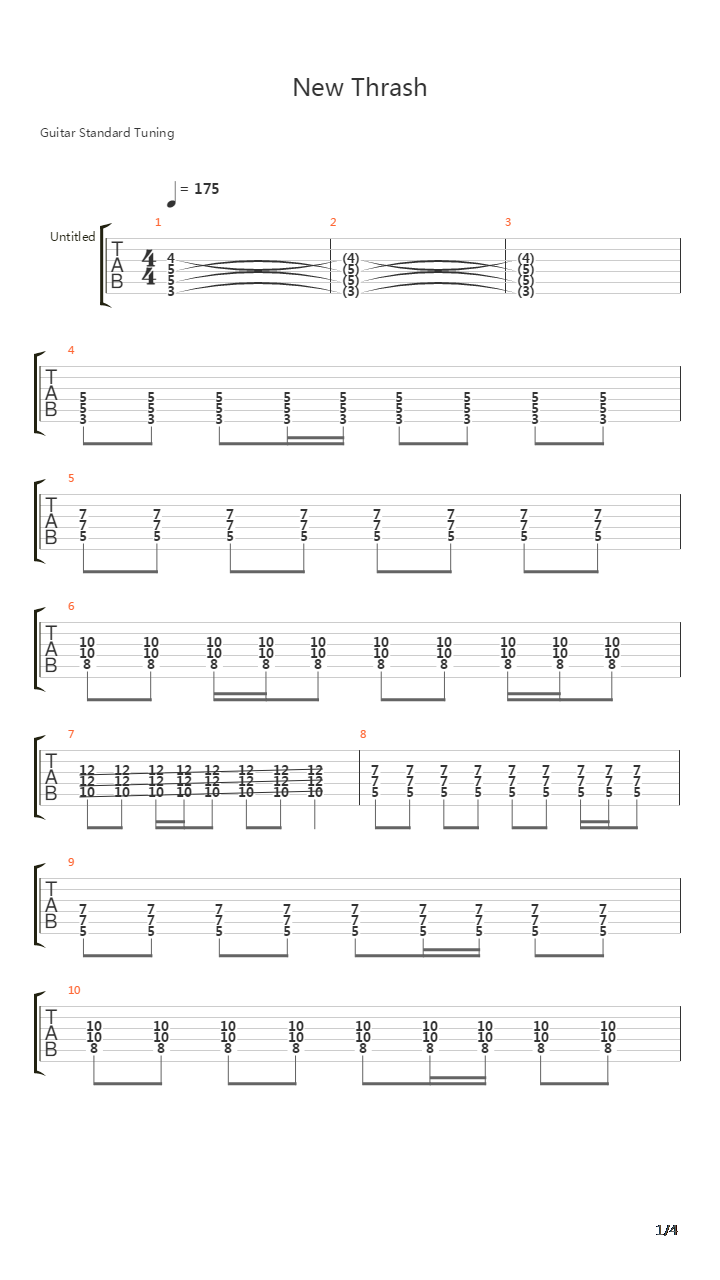 New Thrash吉他谱