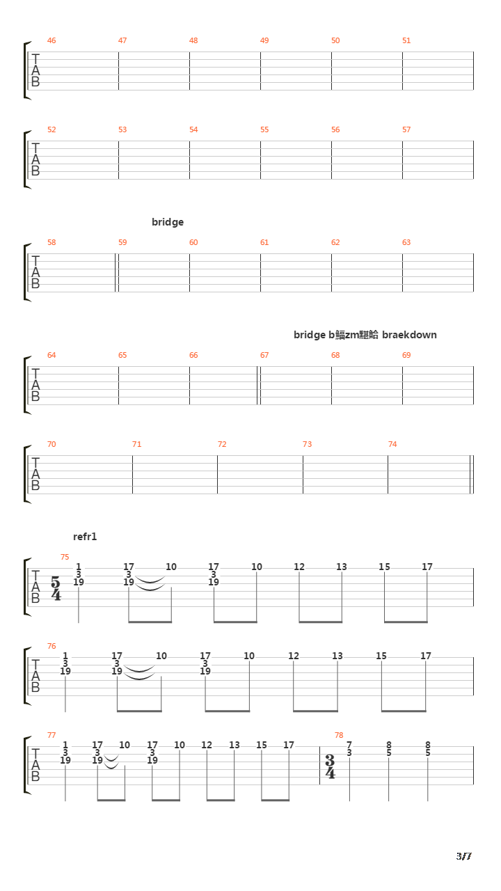 Anxiety Found Shape In Contradictions Act Iii - The Final Relief吉他谱