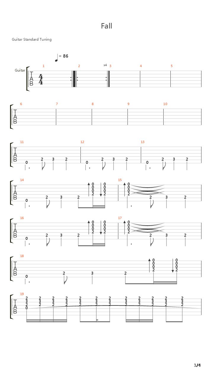 Fall吉他谱