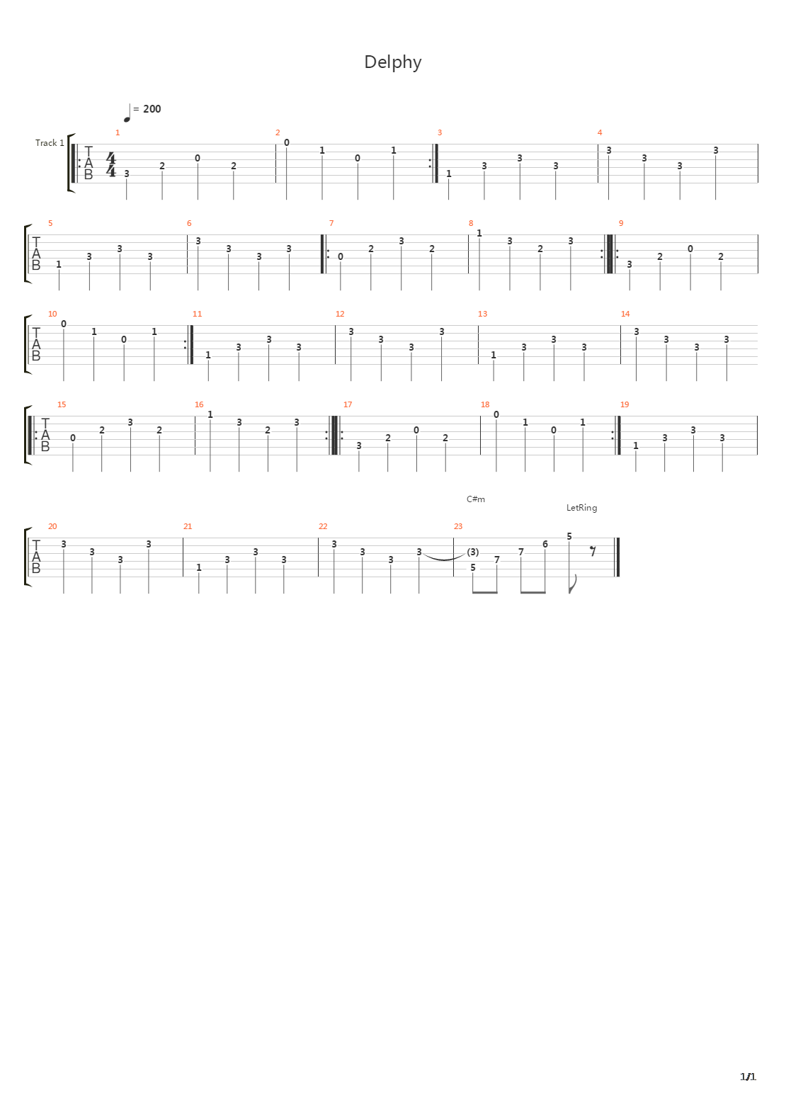 Delphy吉他谱