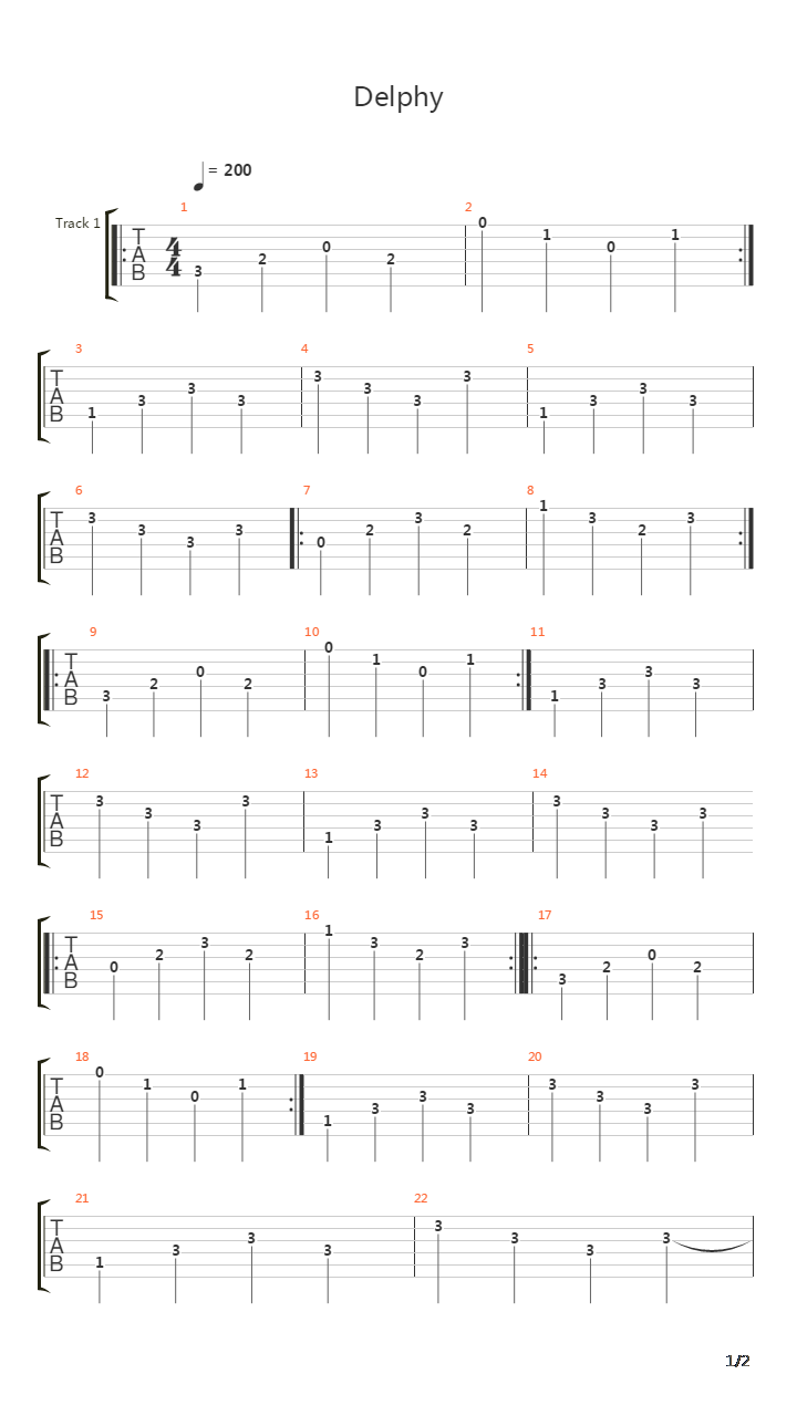 Delphy吉他谱