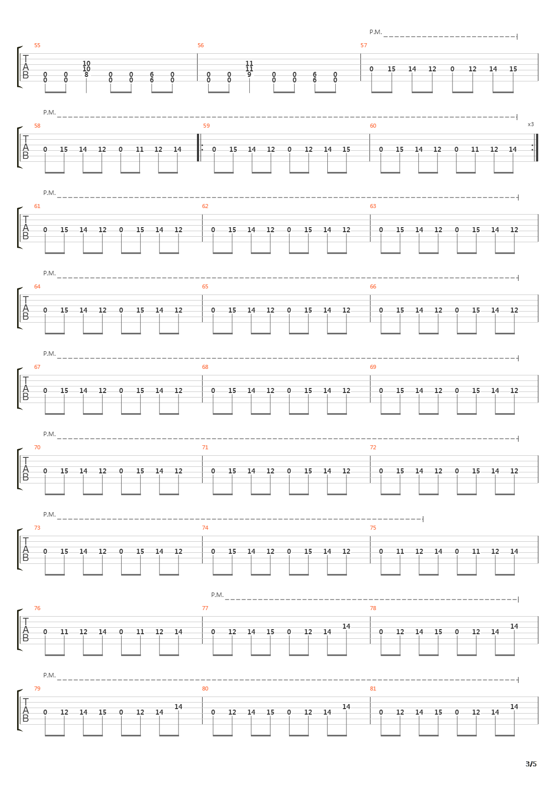 War吉他谱