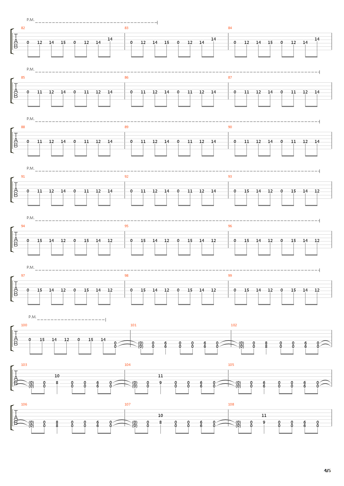 War吉他谱