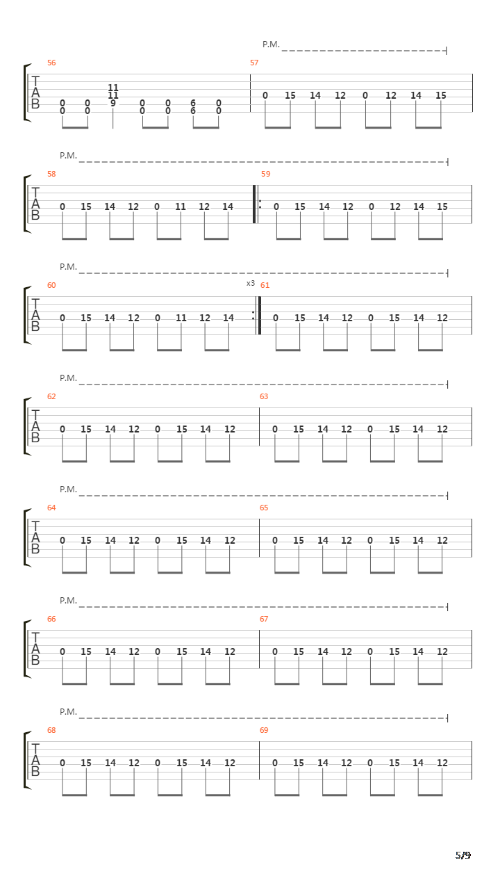 War吉他谱