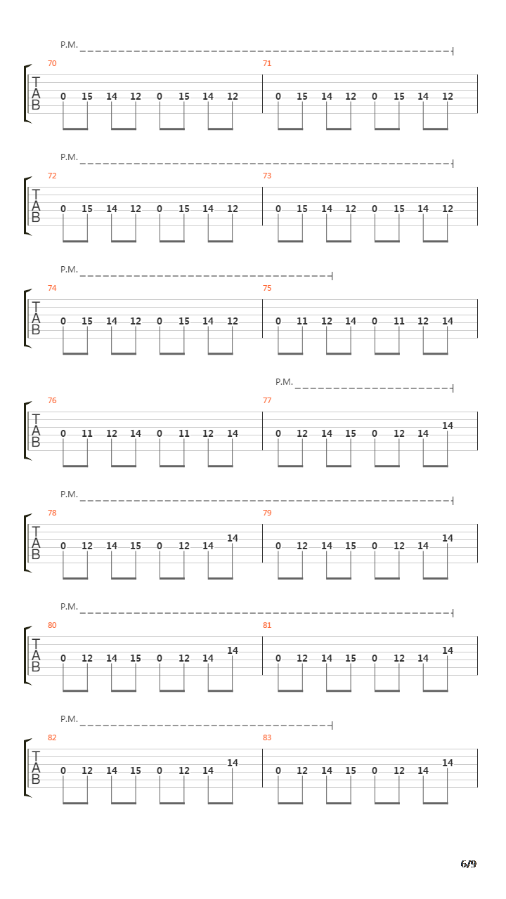 War吉他谱