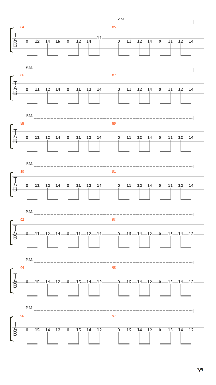 War吉他谱