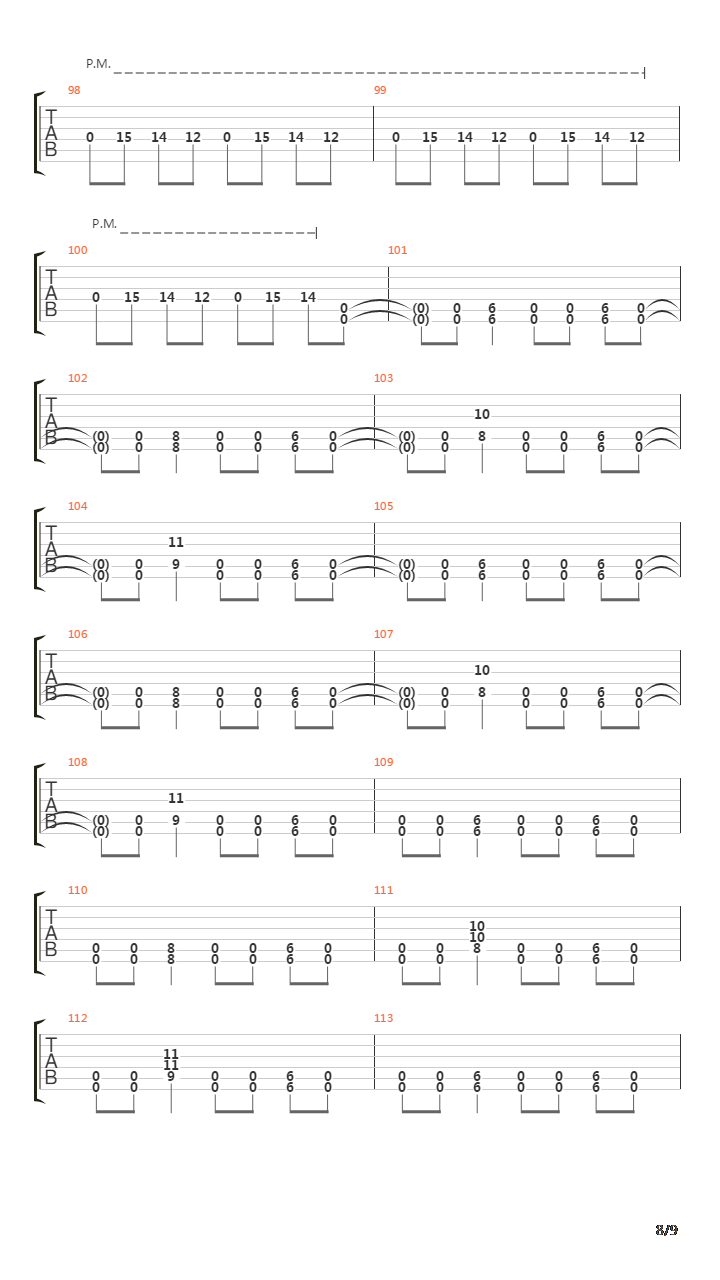 War吉他谱