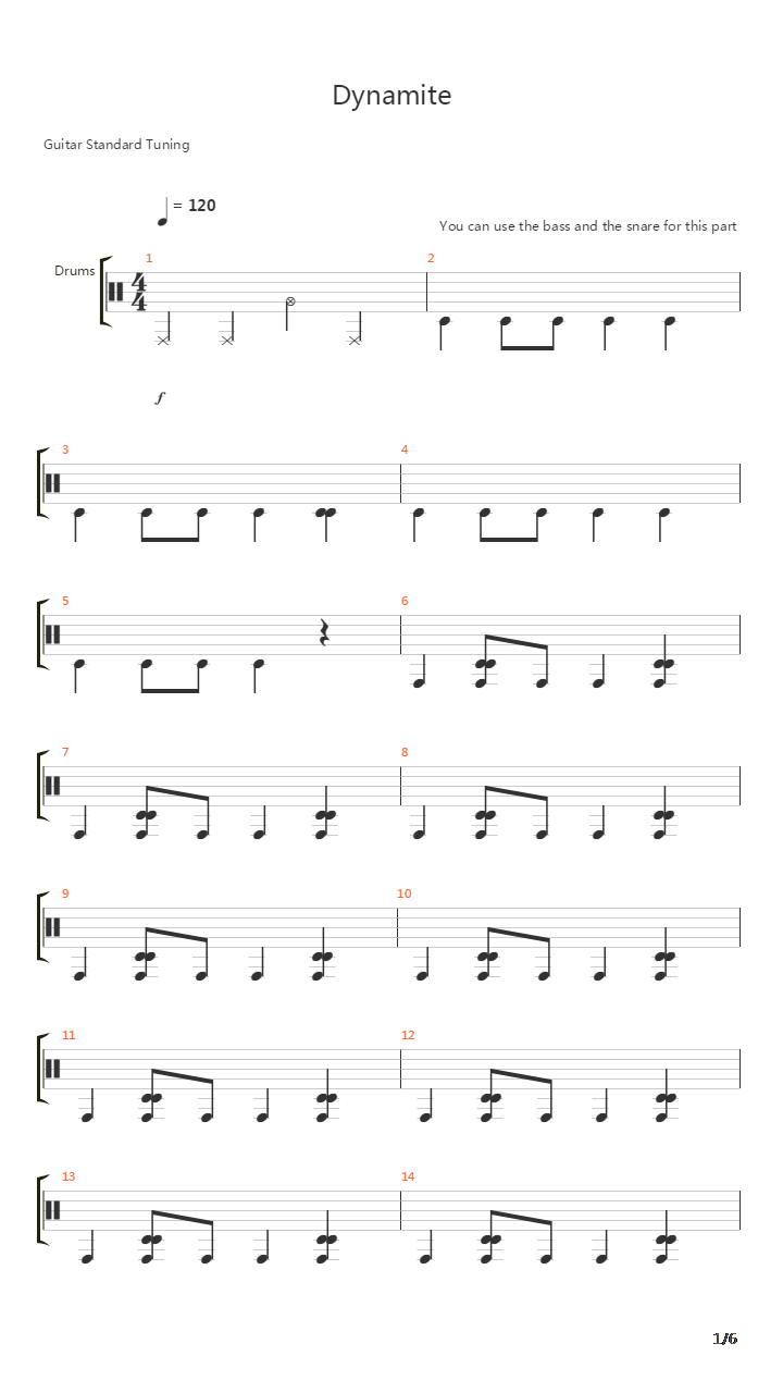 Dynamite吉他谱