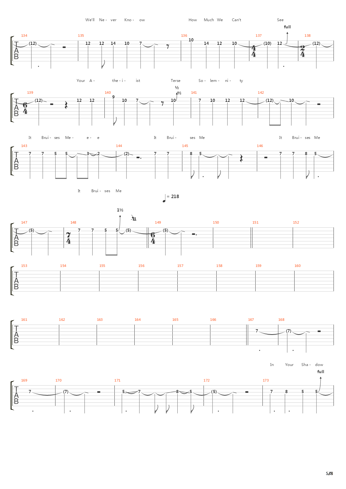 Singularity吉他谱