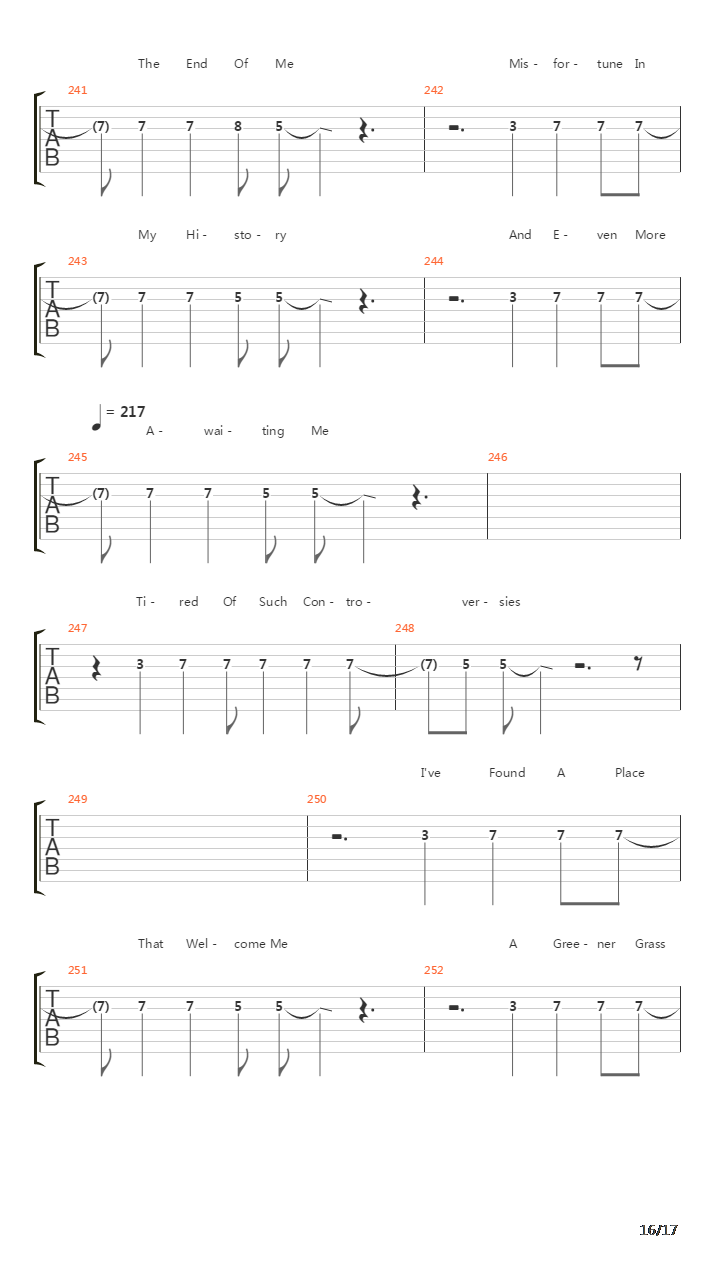 Singularity吉他谱