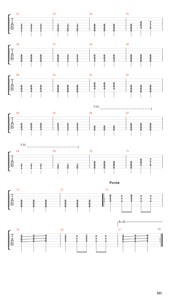 De Musica吉他谱
