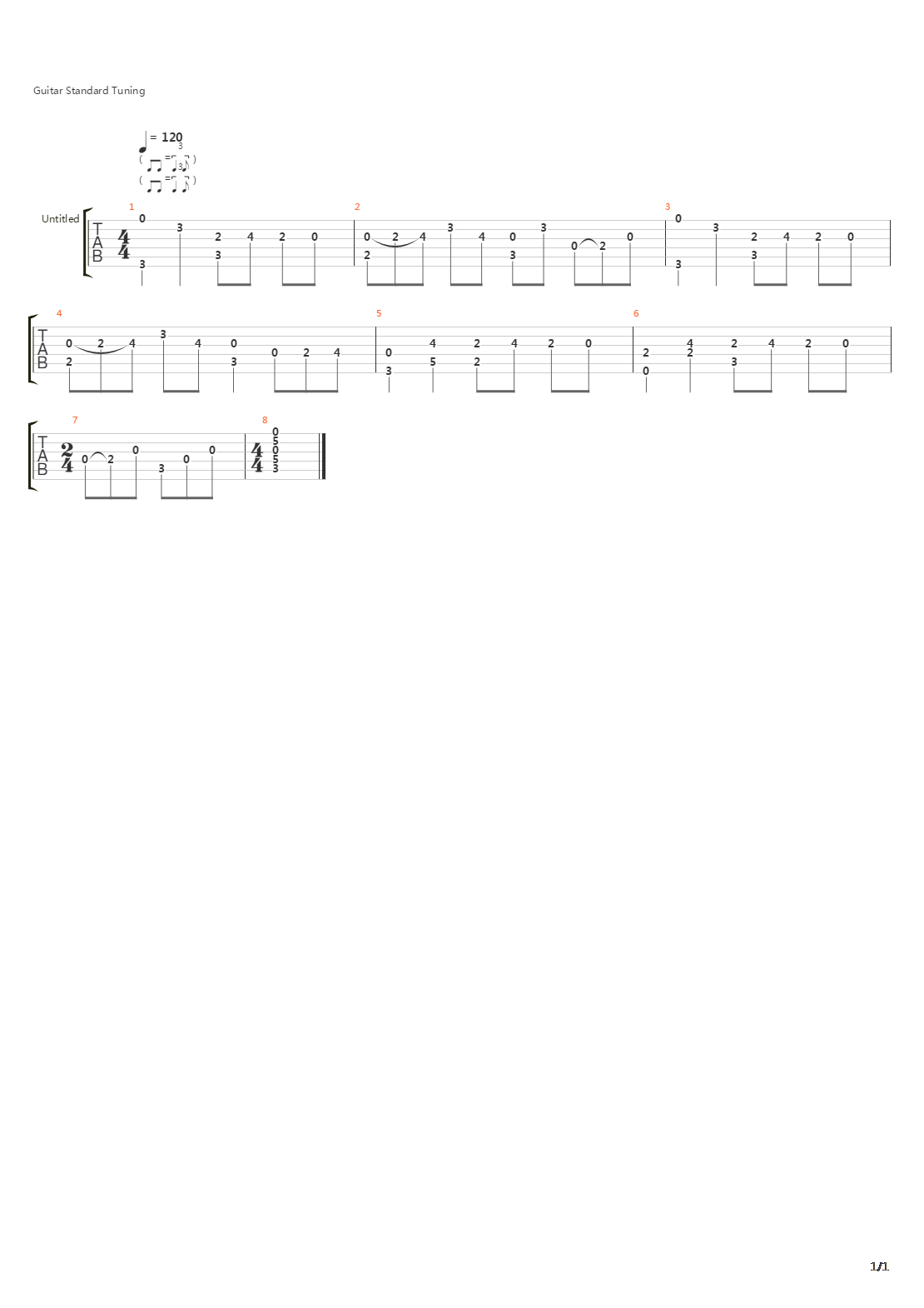 One Line Wonder (Intro)吉他谱