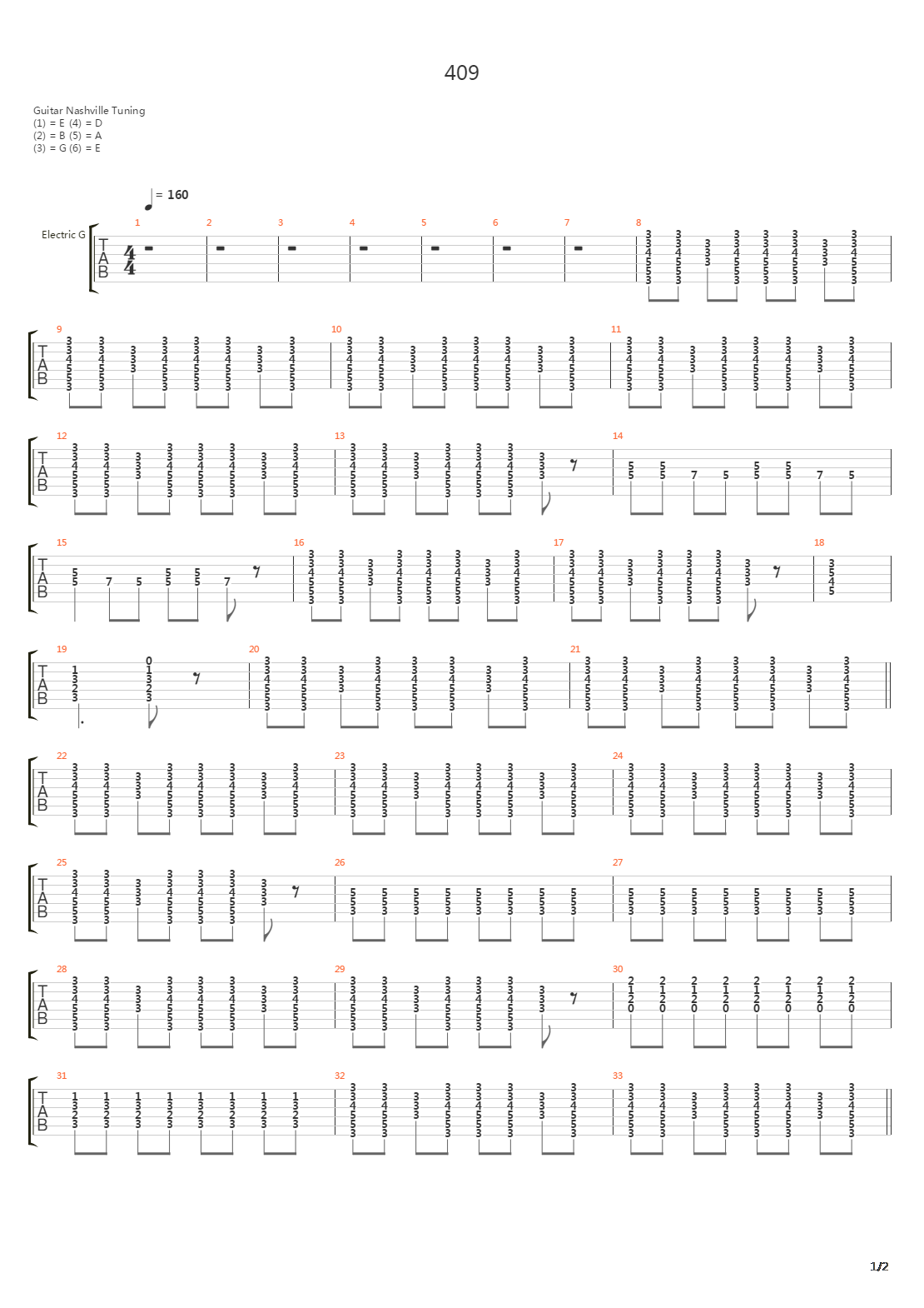 409吉他谱