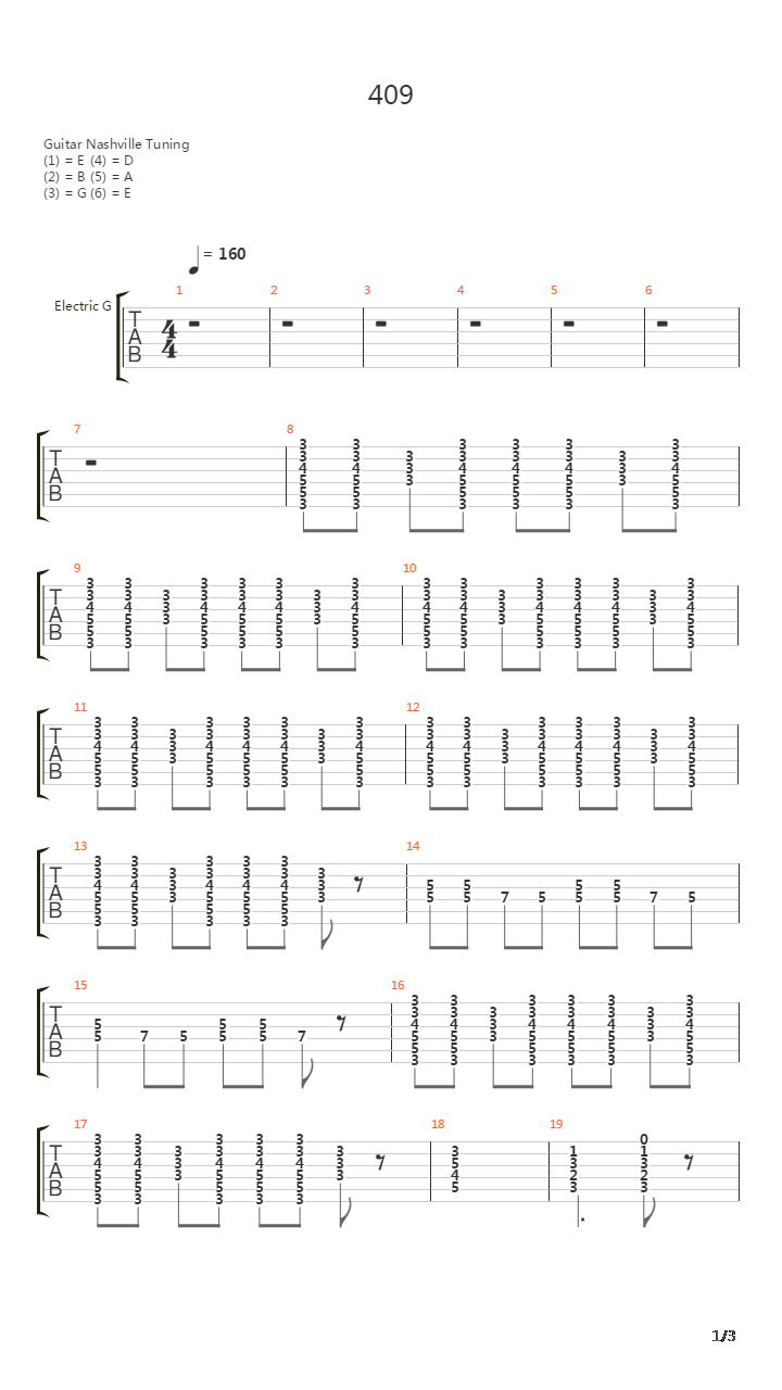 409吉他谱