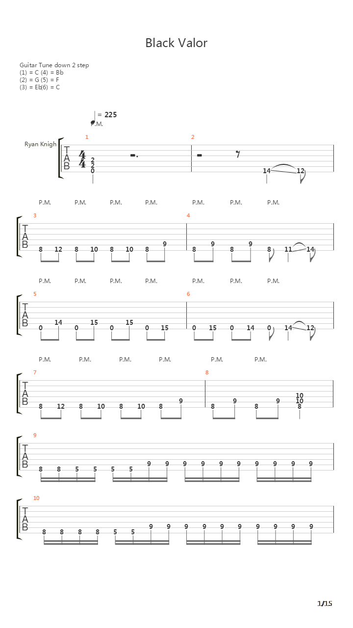 Black Valor (With Solo)吉他谱