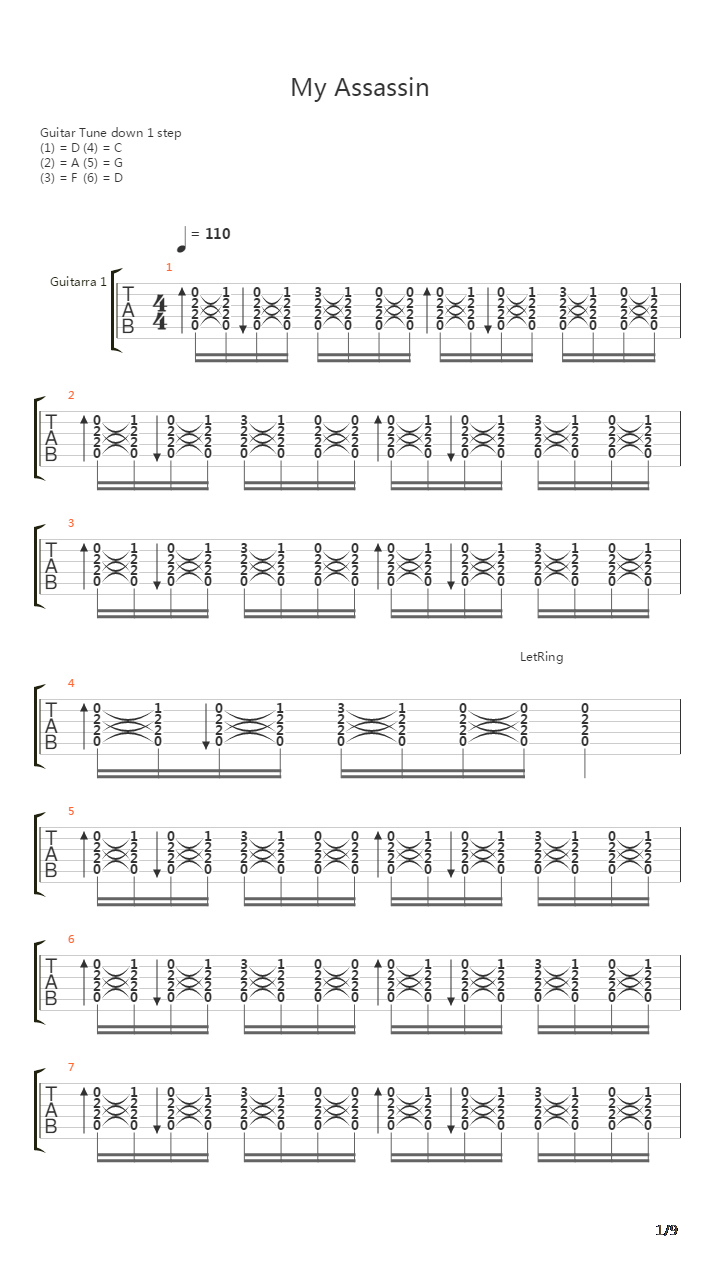 My Assassin吉他谱