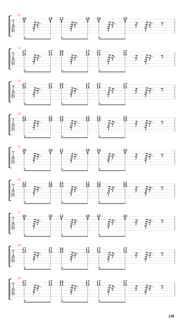 634-5789吉他谱