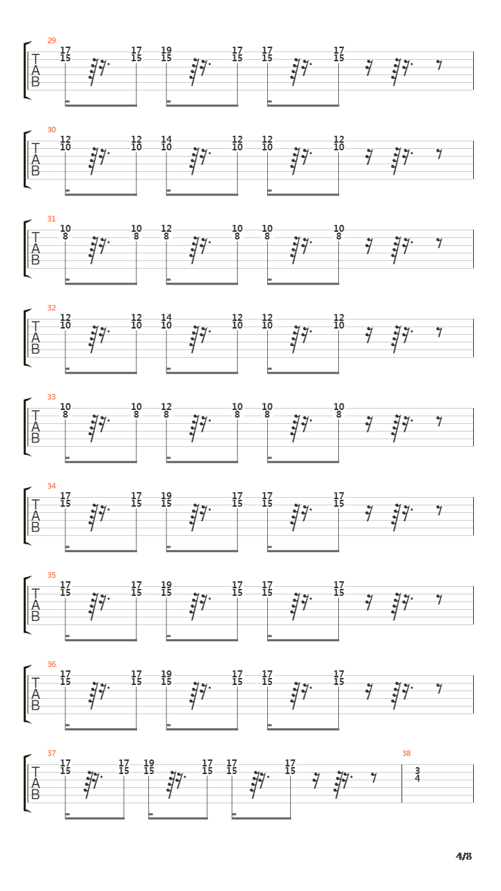 634-5789吉他谱