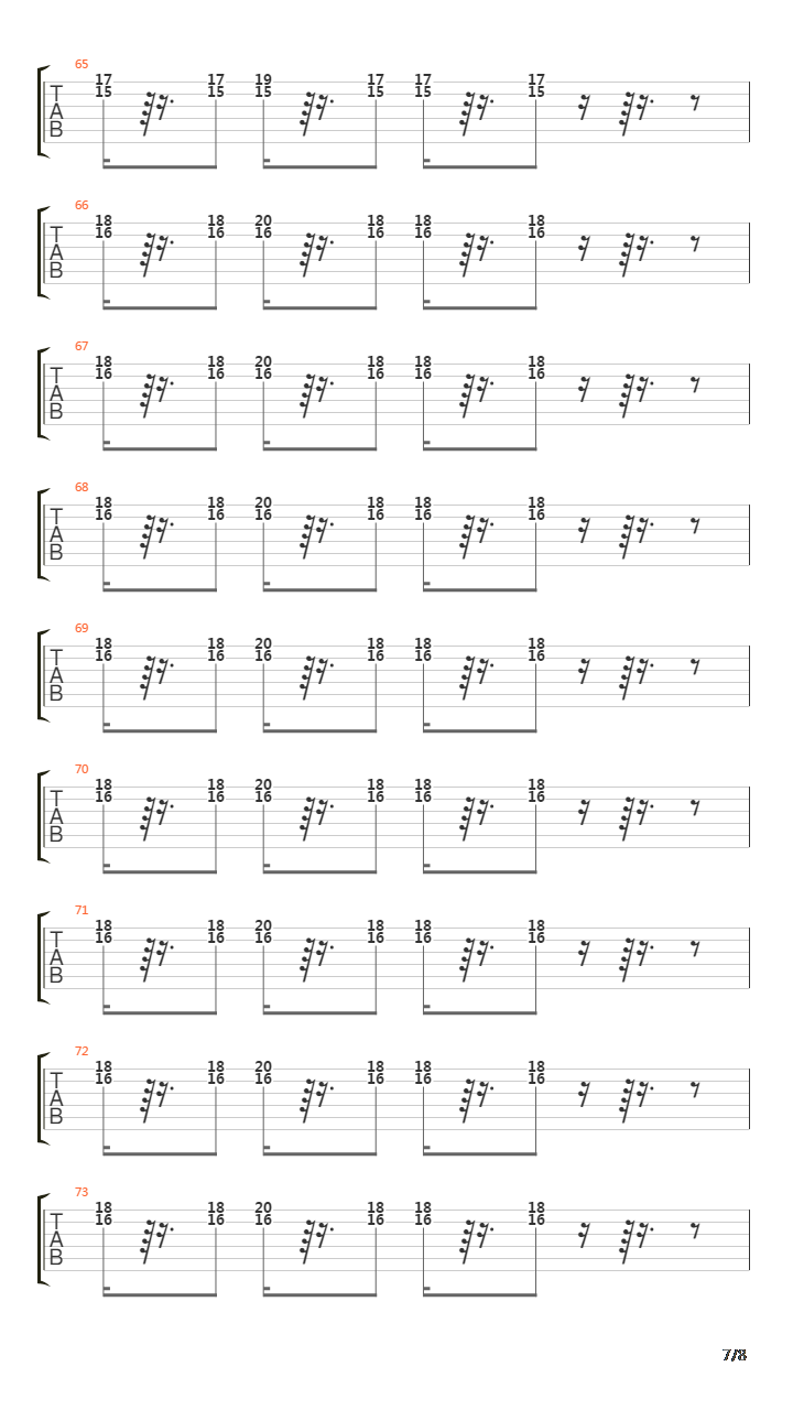 634-5789吉他谱