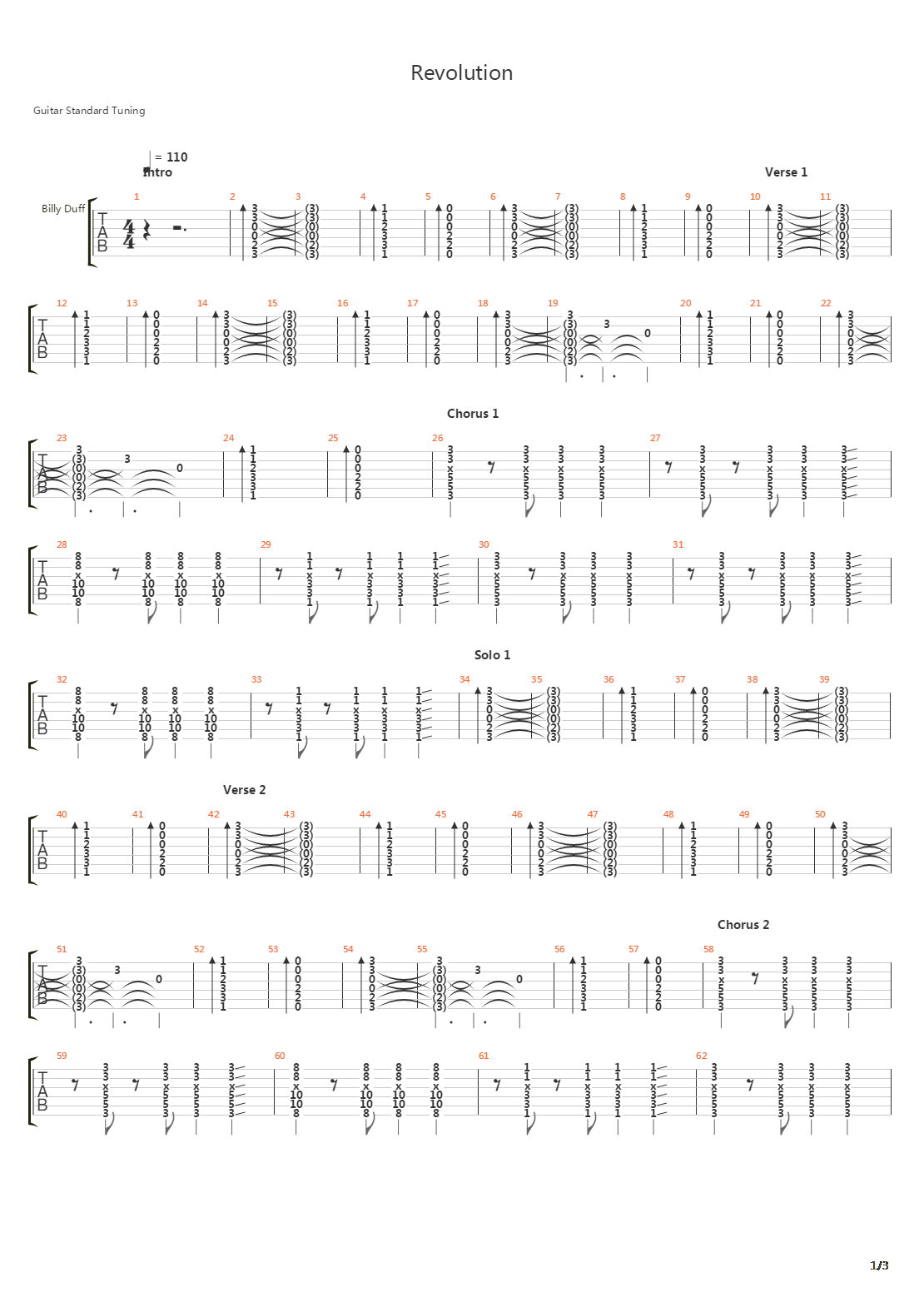 Revolution吉他谱