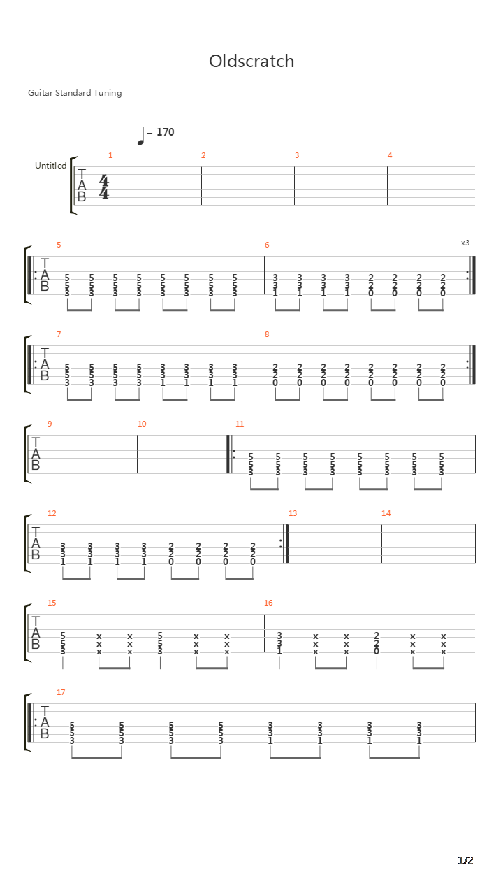 Oldscratch吉他谱