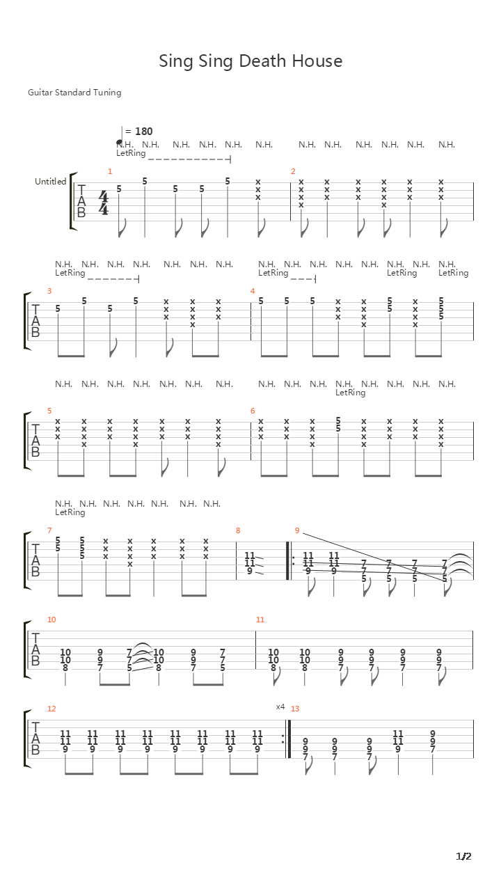 Sing Sing Death House吉他谱