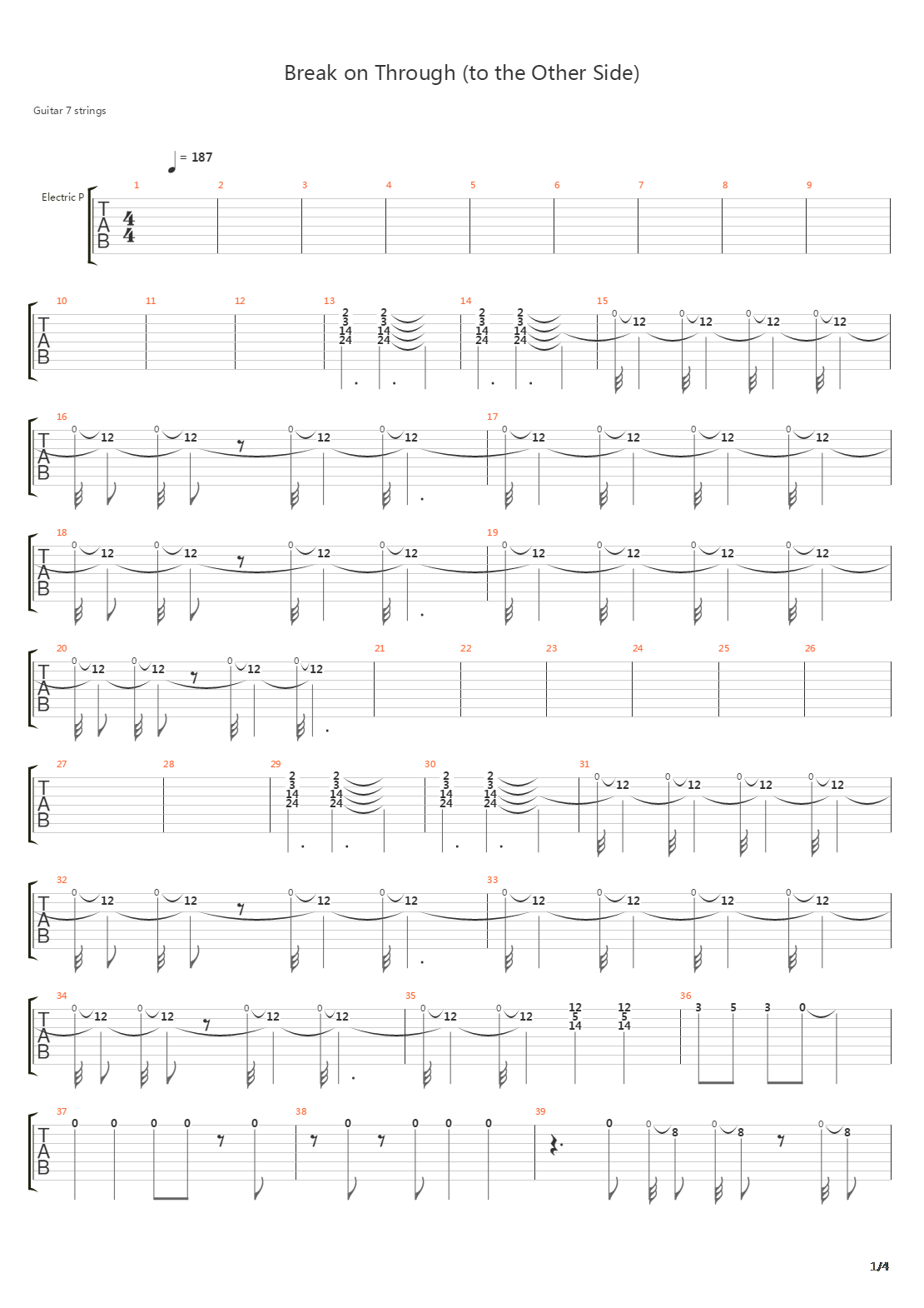 Break on Through吉他谱