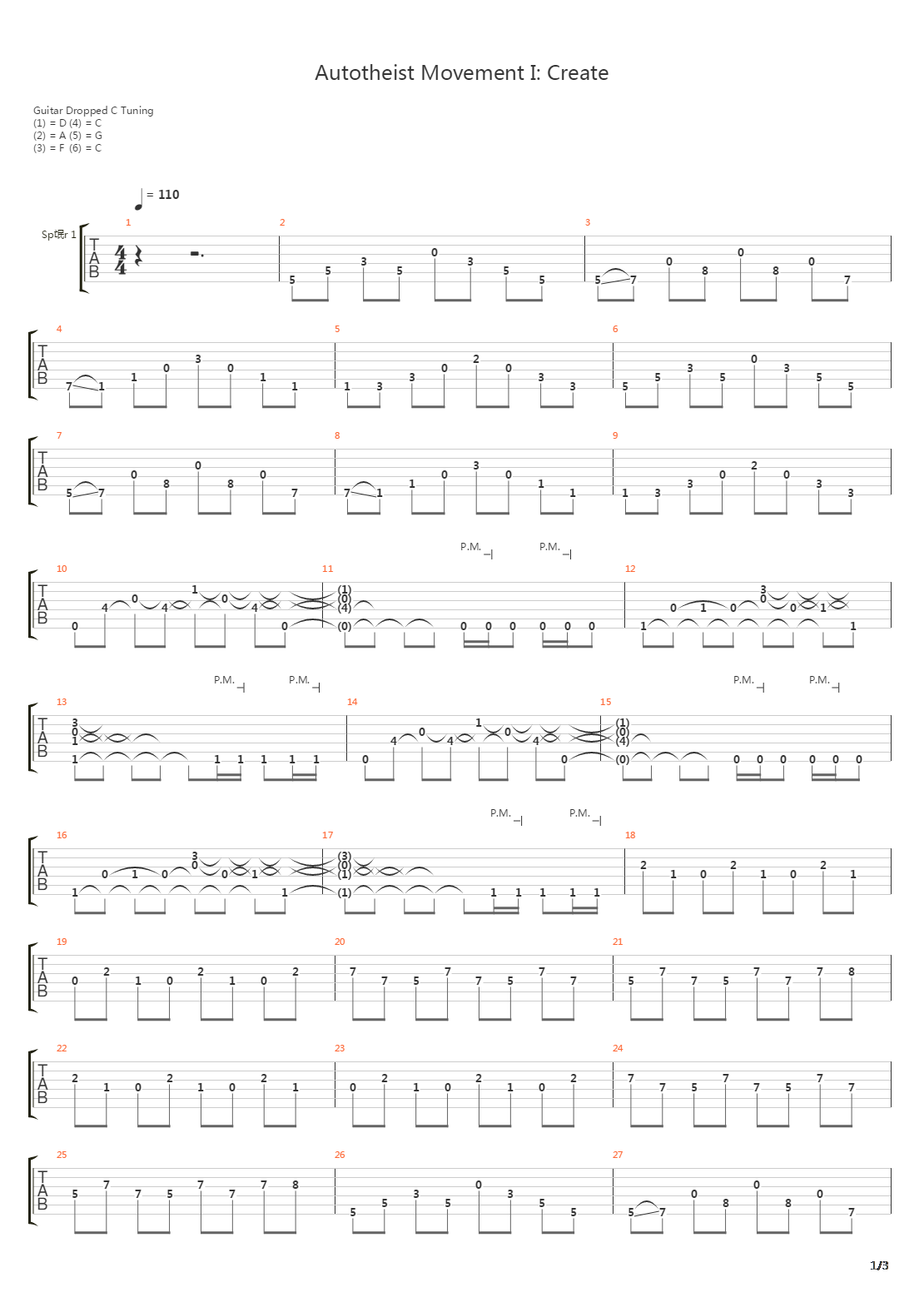Autotheist Movement I Create吉他谱