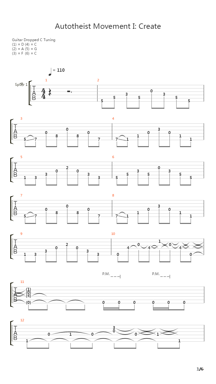 Autotheist Movement I Create吉他谱