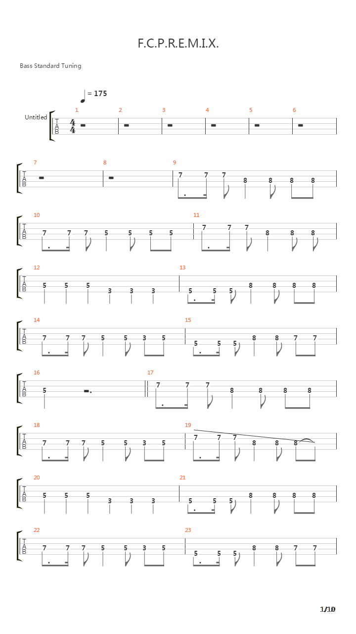 Fcpremix吉他谱