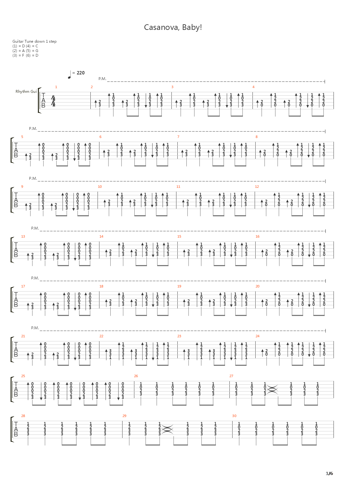 Casanova, Baby吉他谱