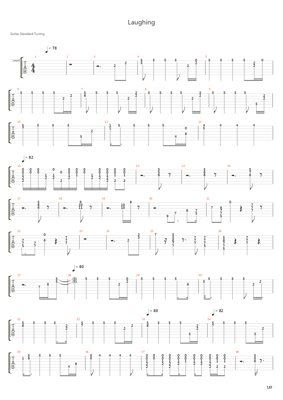 Laughing吉他谱