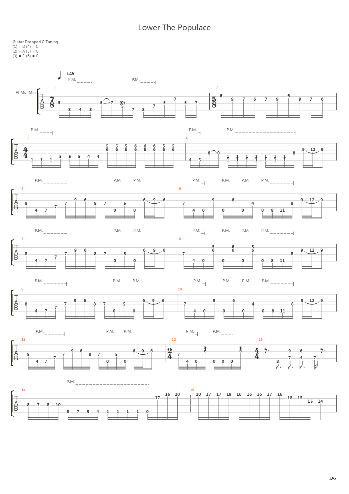 Lower The Populace吉他谱
