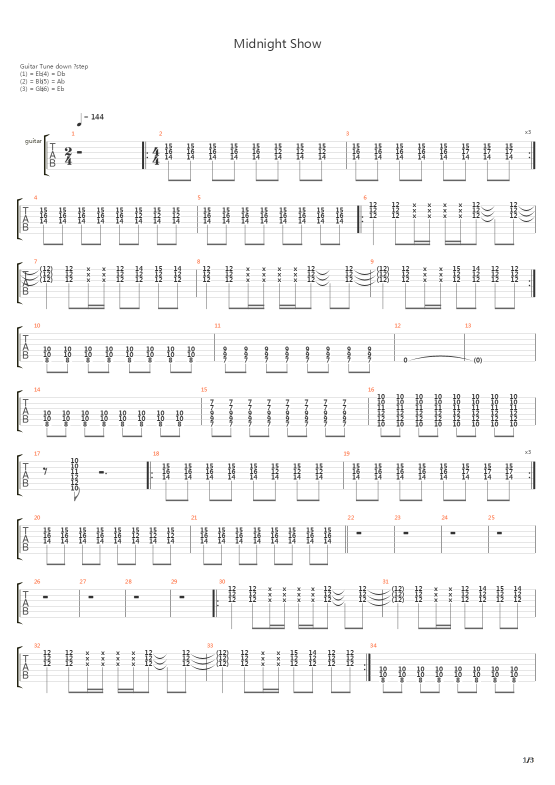 Midnight Show吉他谱