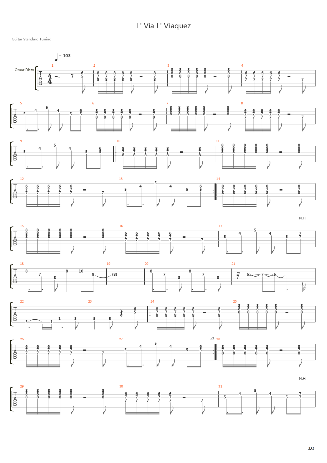 L'via L'viasquez吉他谱