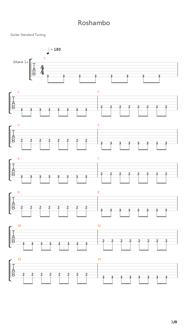 Roshambo吉他谱