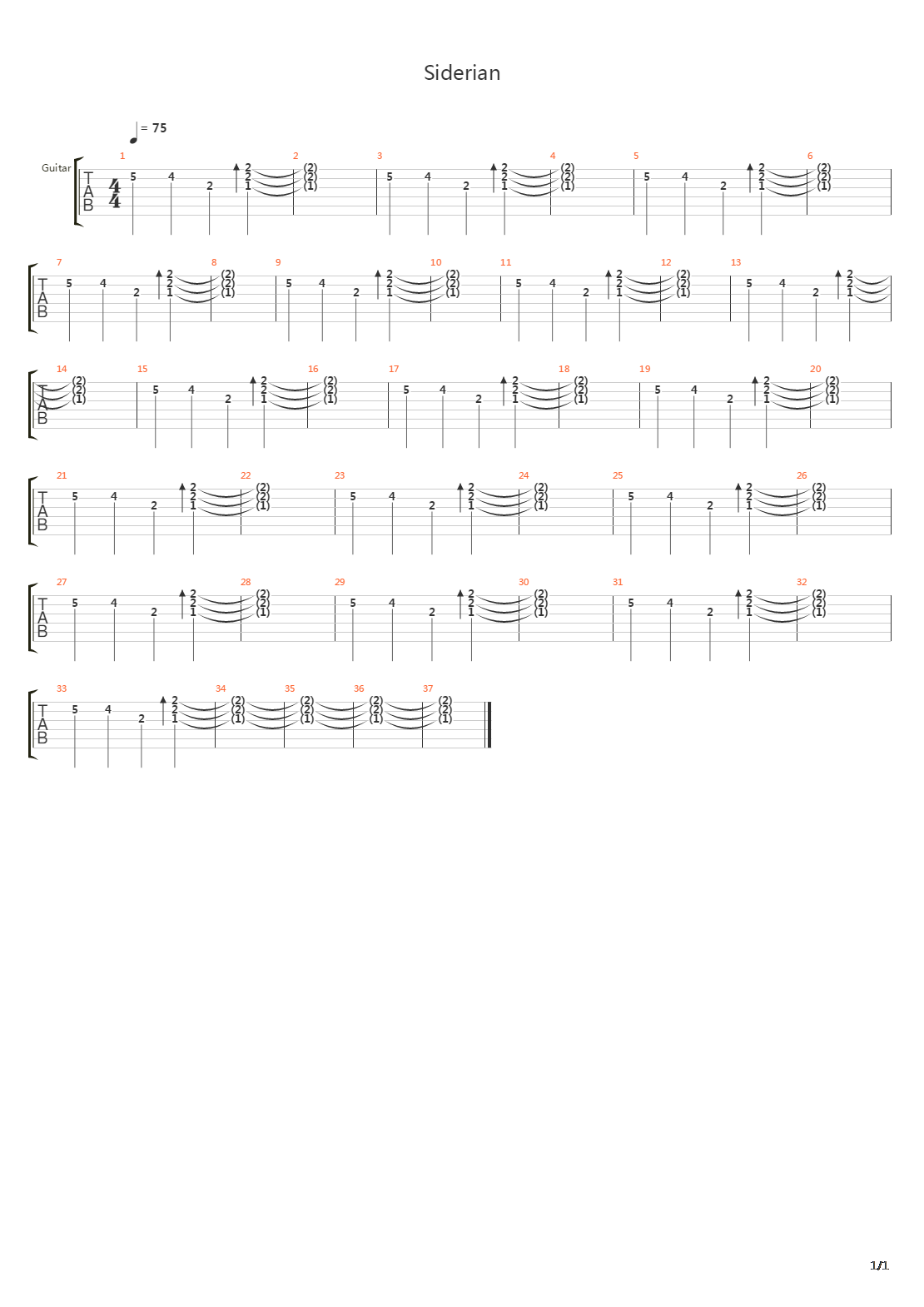 Siderian吉他谱