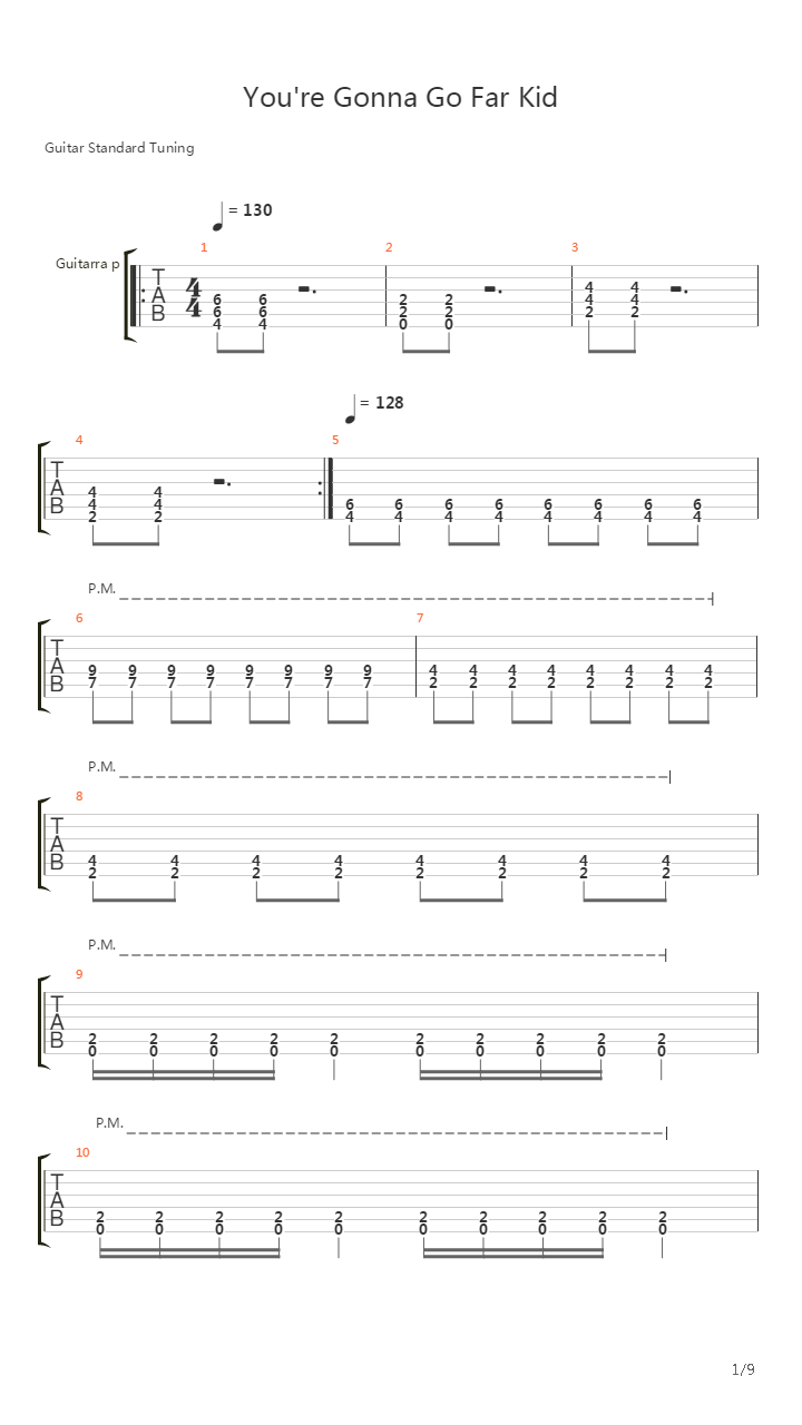You Are Gonna Go Far Kid吉他谱