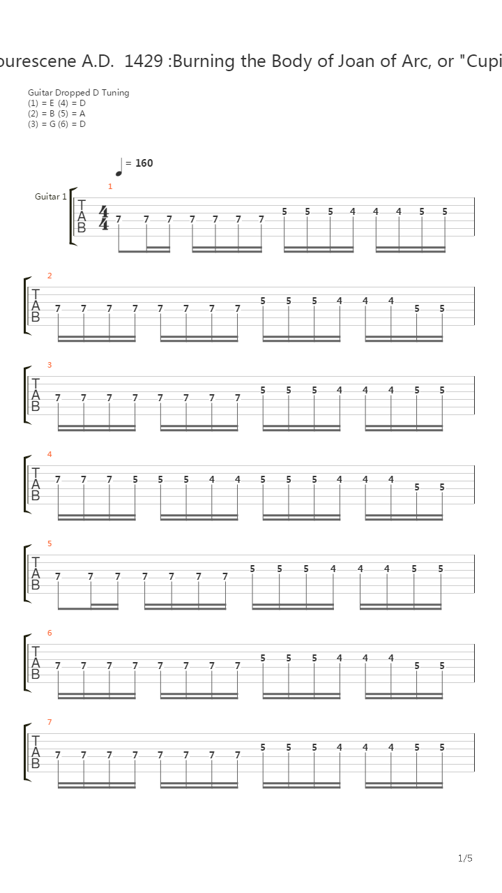 Fluorescence AD 1429吉他谱