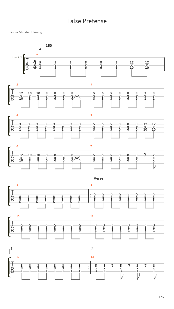 False Pretense吉他谱