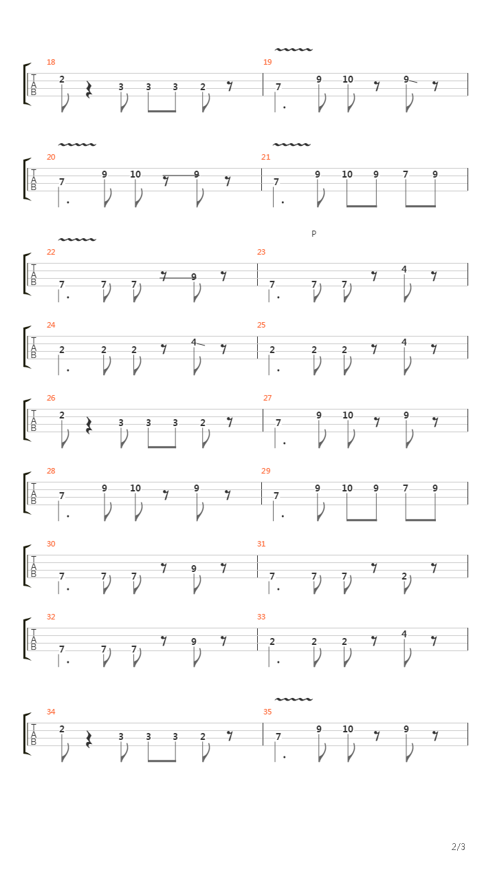 Wilmot吉他谱