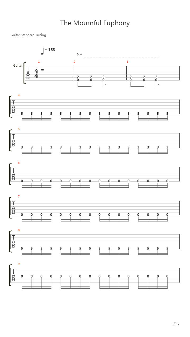 The Mournful Euphony吉他谱